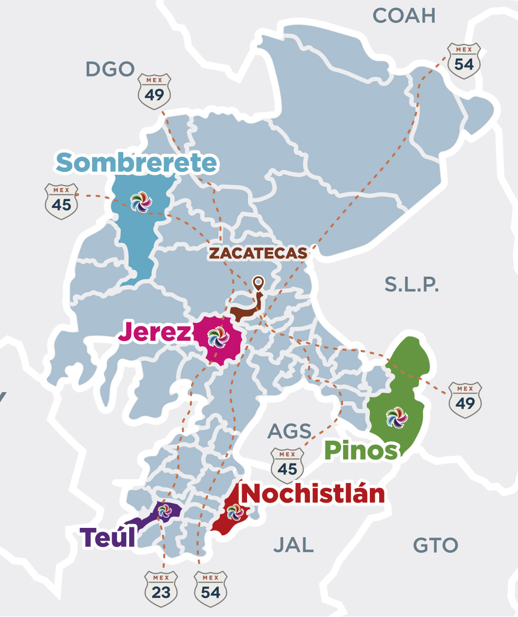Mapa De Guadalupe Zacatecas